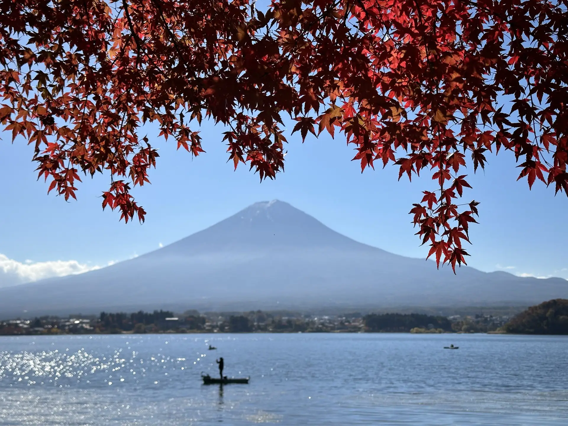 Vista de Monte Fuji en Otoño
